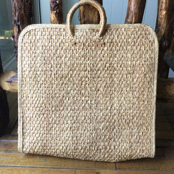 Vintage Straw Bag Mexico - Picture 2 of 4